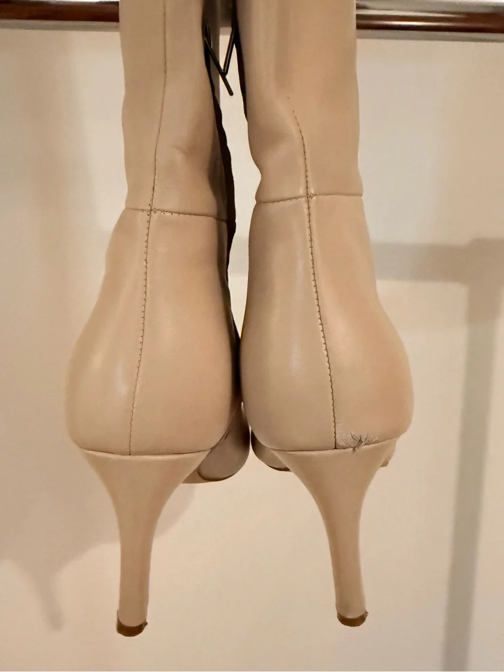 Marc Fisher Blush Beige Over-the-Knee Pointed Toe Boots